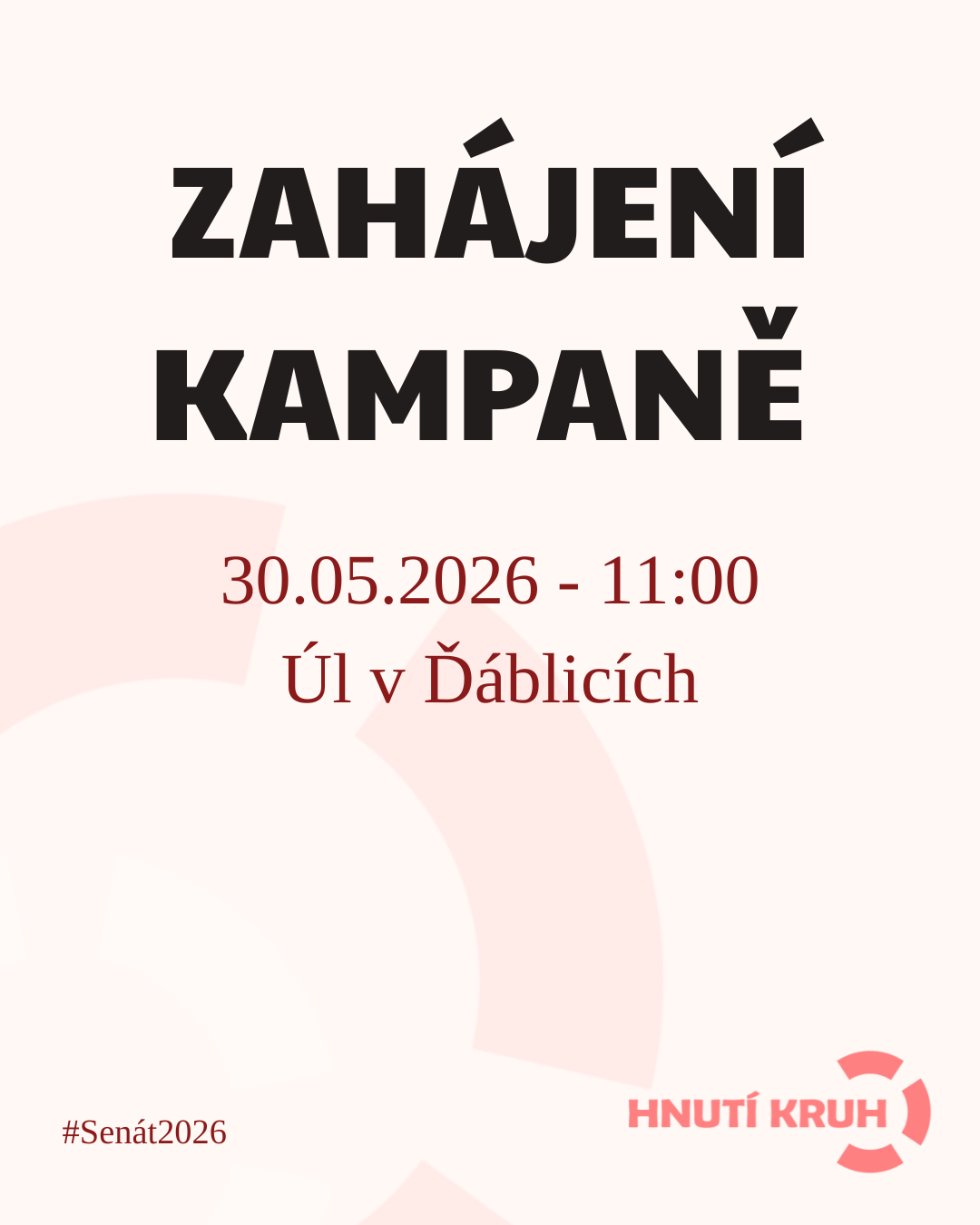 Hnutí Kruh zahájilo senátní kampaň. Do voleb vysílá tři kandidátky